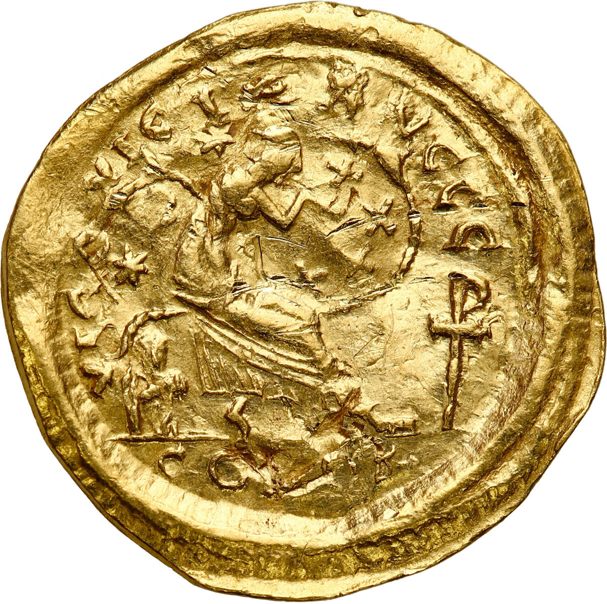 Bizancjum. Anastazjusz (507-518). Tremissis, Konstantynopol